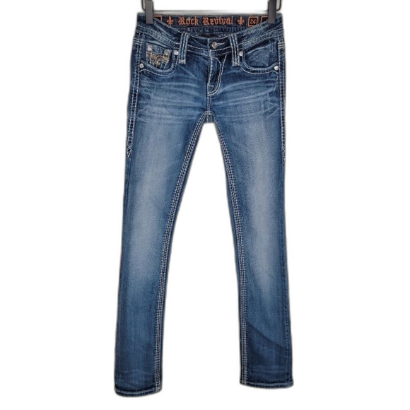 Rock Revival Charon Straight Stretch denim Jeans size 24 - Picture 3 of 12